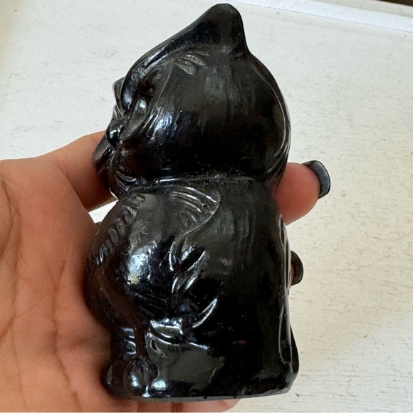 Handmade Crafted from Coal Owl Vintage Figurine Vintage - Picture 5 of 13